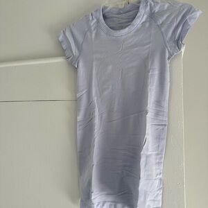 lululemon Light Blue Short Sleeve Athletic Top